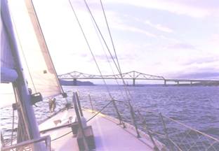 Facing north toward the Tappan Zee Bridge, from the vicinity of Dobbs Ferry, NY